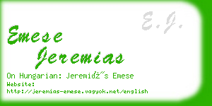 emese jeremias business card